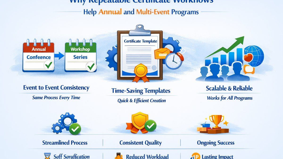 Why Repeatable Certificate Workflows Help Annual and Multi-Event Programs