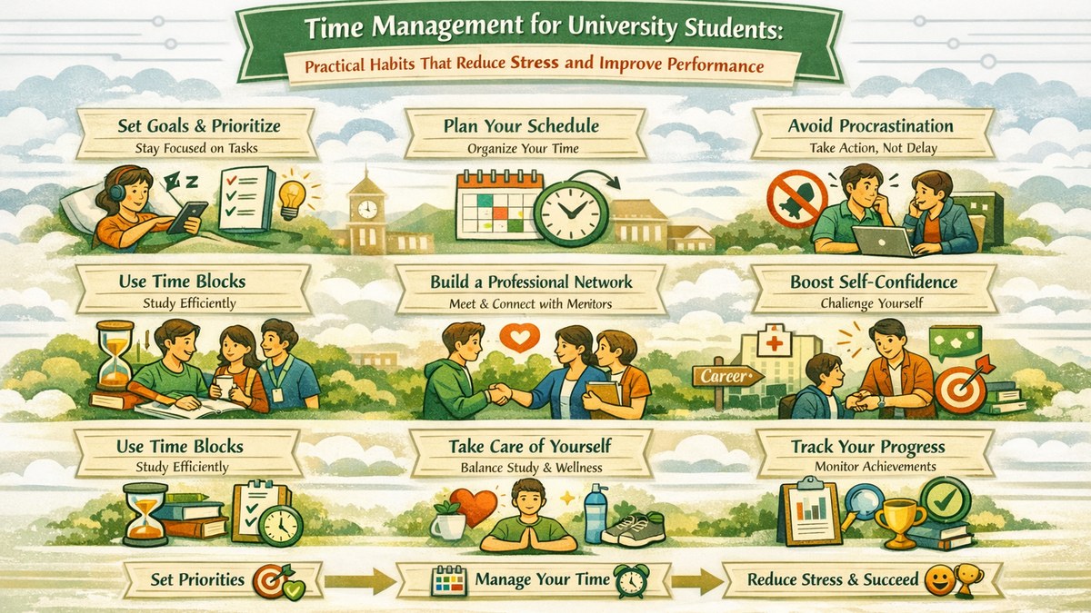 Time Management for University Students: Practical Habits That Reduce Stress and Improve Performance